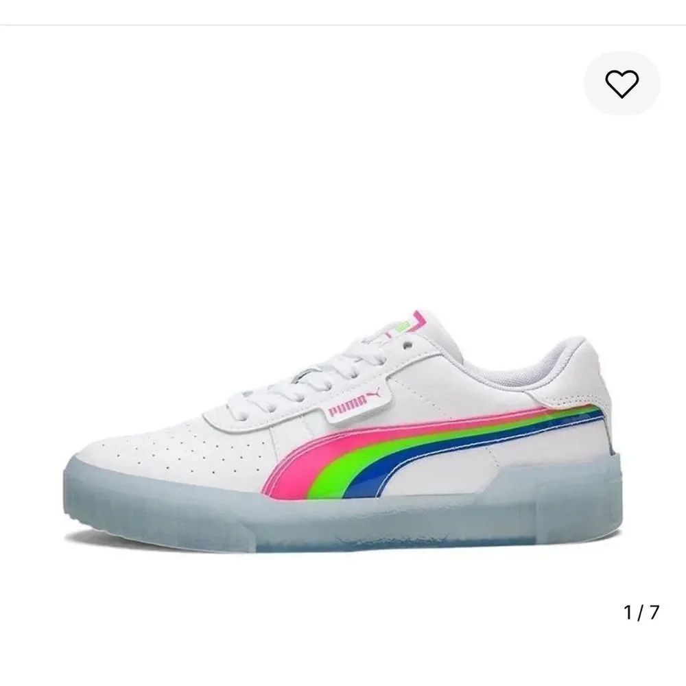 Puma Women's Cali 'Neon Iced - Pink Dazzling Blue Sneaker Shoes Size 8.5